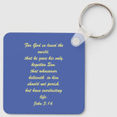 ヨハネ3:16 & Ephesians2:8 & 9聖書の真理Keychain キーホルダー (裏面)
