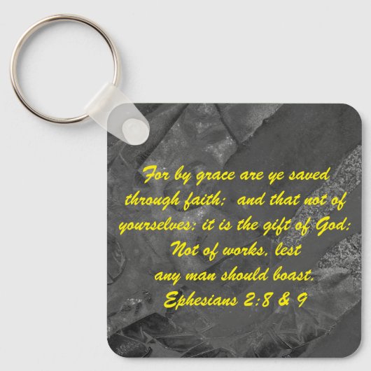 ヨハネ3:16 & Ephesians2:8 & 9聖書の真理Keychain キーホルダー (正面)