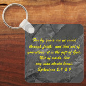 ヨハネ3:16 & Ephesians2:8 & 9聖書の真理Keychain キーホルダー (正面)