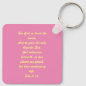 ヨハネ3:16 & Ephesians2:8 & 9聖書の真理Keychain キーホルダー (裏面)
