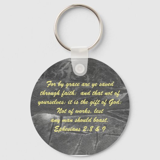 ヨハネ3:16 & Ephesians2:8 & 9聖書の真理Keychain キーホルダー (正面)