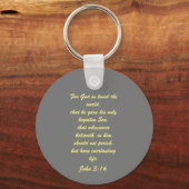 ヨハネ3:16 & Ephesians2:8 & 9聖書の真理Keychain キーホルダー (裏面)