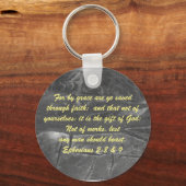 ヨハネ3:16 & Ephesians2:8 & 9聖書の真理Keychain キーホルダー (正面)