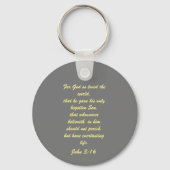 ヨハネ3:16 & Ephesians2:8 & 9聖書の真理Keychain キーホルダー (裏面)