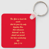 ヨハネ3:16 & Ephesians2:8 & 9聖書の真理Keychain キーホルダー (裏面)