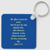 ヨハネ3:16 & Ephesians2:8 & 9聖書の真理Keychain キーホルダー (裏面)