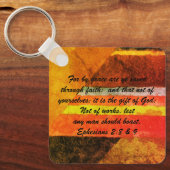 ヨハネ3:16 & Ephesians2:8 & 9聖書の真理Keychain キーホルダー (正面)