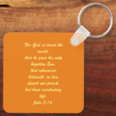 ヨハネ3:16 & Ephesians2:8 & 9聖書の真理Keychain キーホルダー (裏面)