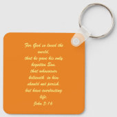 ヨハネ3:16 & Ephesians2:8 & 9聖書の真理Keychain キーホルダー (裏面)