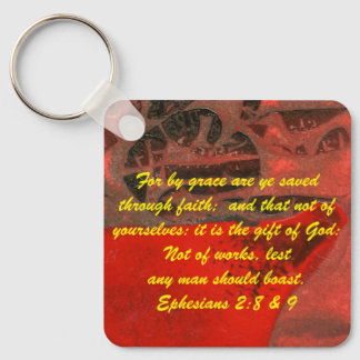 ヨハネ3:16 & Ephesians2:8 & 9聖書の真理Keychain キーホルダー