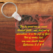 ヨハネ3:16 & Ephesians2:8 & 9聖書の真理Keychain キーホルダー (正面)