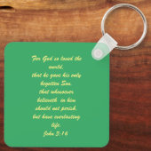 ヨハネ3:16 & Ephesians2:8 & 9聖書の真理Keychain キーホルダー (裏面)