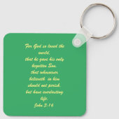 ヨハネ3:16 & Ephesians2:8 & 9聖書の真理Keychain キーホルダー (裏面)