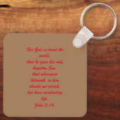 ヨハネ3:16 & Ephesians2:8 & 9聖書の真理Keychain キーホルダー (裏面)