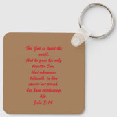 ヨハネ3:16 & Ephesians2:8 & 9聖書の真理Keychain キーホルダー (裏面)