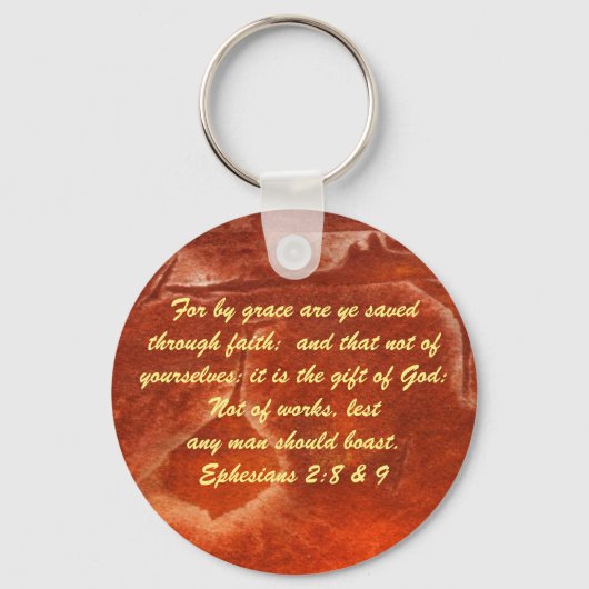 ヨハネ3:16 & Ephesians2:8 & 9聖書の真理Keychain キーホルダー (正面)
