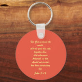 ヨハネ3:16 & Ephesians2:8 & 9聖書の真理Keychain キーホルダー (裏面)
