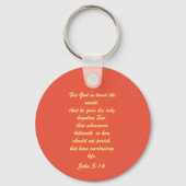 ヨハネ3:16 & Ephesians2:8 & 9聖書の真理Keychain キーホルダー (裏面)
