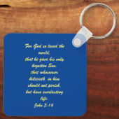 ヨハネ3:16 & Ephesians2:8 & 9聖書の真理Keychain キーホルダー (裏面)