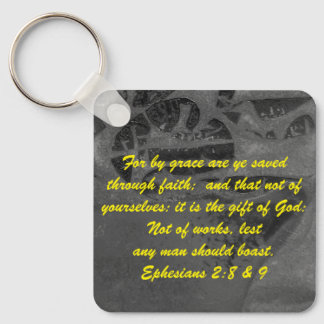 ヨハネ3:16 & Ephesians2:8 & 9聖書の真理Keychain キーホルダー