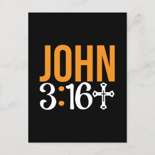 ヨハネ3:16 For God So Love the World Bible Verse ポストカード