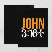 ヨハネ3:16 For God So Love the World Bible Verse ポストカード (正面/裏面)