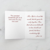 ヨハネ3:16 KJVクリスマスカード シーズンカード (内部)