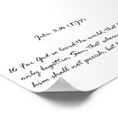 ヨハネ3:16 (KJV) ポスター (角)