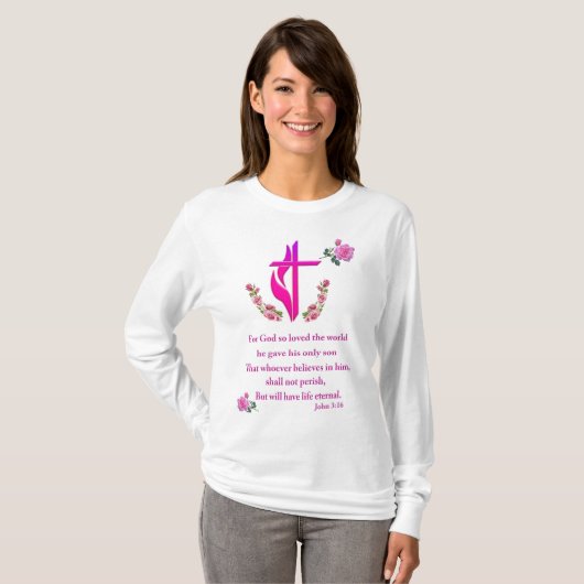ヨハネ3:16 Tシャツ (正面フル)