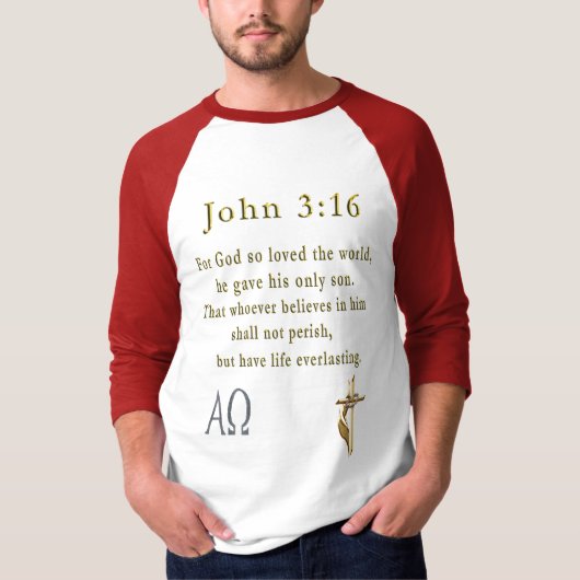 ヨハネ3:16 Tシャツ (正面)