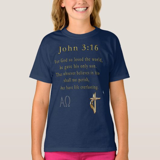 ヨハネ3:16 Tシャツ (正面)