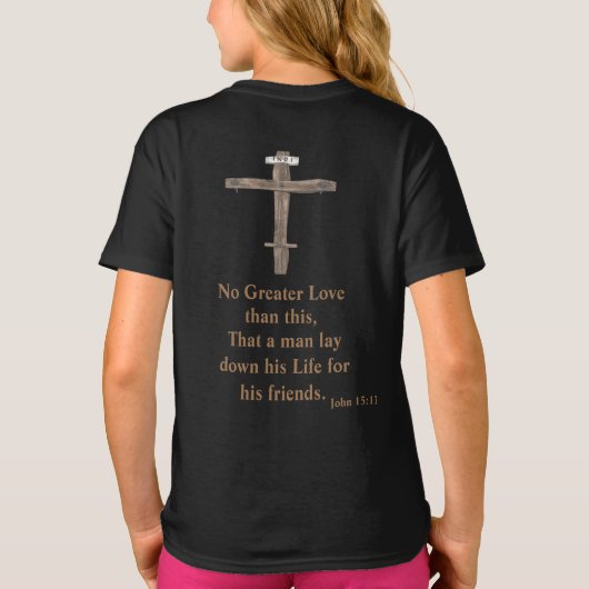 ヨハネ3:16 Tシャツ (裏面)