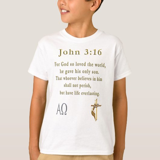 ヨハネ3:16 Tシャツ (正面)