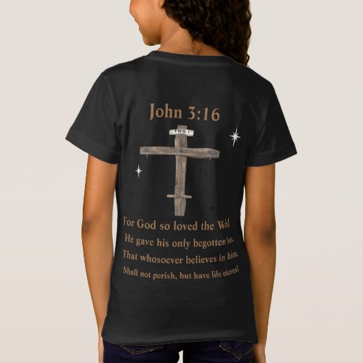 ヨハネ3:16 Tシャツ (裏面)