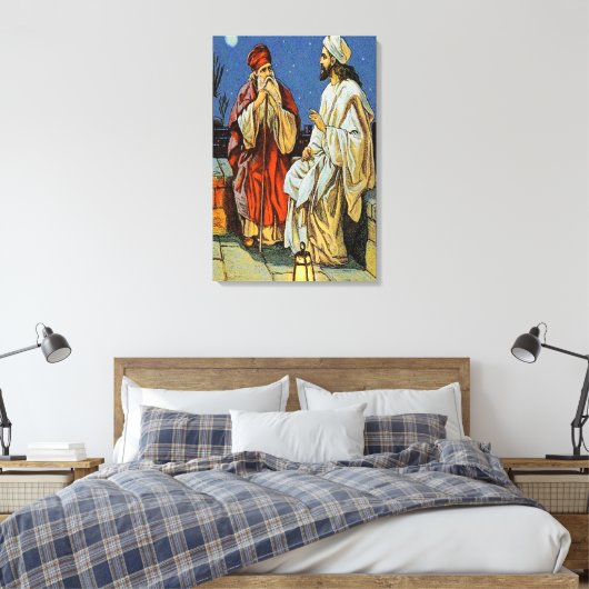 ヨハネ3:1-21あなたは新し生まれいキャンバスでなければならない キャンバスプリント (インサイチュ (寝室))