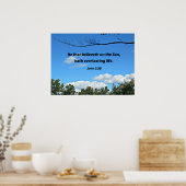 ヨハネ3:36子を信じる者は… ポスター (キッチン)