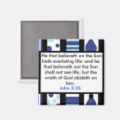 ヨハネ3:36磁石 マグネット (正面/裏面)
