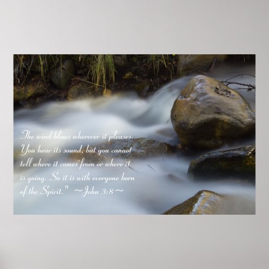 ヨハネ3:8ポスター ポスター (正面)