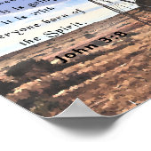 ヨハネ3:8聖書の聖句 ポスター (角)