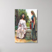 ヨハネ4イエスが生きた水のキャンバスを提供 キャンバスプリント (正面)