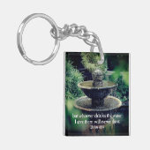 ヨハネ4:14水を飲む者は誰でも聖書与えに従う キーホルダー (正面左)