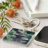 ヨハネ4:14水を飲む者は誰でも聖書与えに従う キーホルダー (正面右)