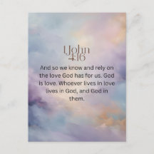 ヨハネ4:16 Bible Verse on Waterカラーデザイン