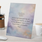 ヨハネ4:16 Bible Verse on Waterカラーデザイン 台座サイン (インサイチュ)