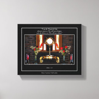 ヨハネ6:35聖餐式の者「わたしは命のパンである。 キャンバスプリント