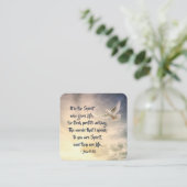 ヨハネ6:63わたしの言葉は話霊と命である スクエア名刺 (スタンド正面)