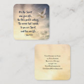 ヨハネ6:63わたしの言葉は話霊と命である スクエア名刺 (正面/裏面)