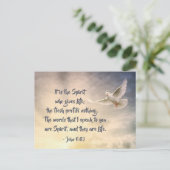ヨハネ6:63わたしの言葉は話霊と命である ポストカード (スタンド正面)