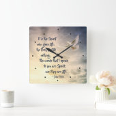 ヨハネ6:63生命の聖書は与え霊である スクエア壁時計 (ホーム)