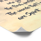 ヨハネ6:63生命の聖書は与え霊である ポスター (角)